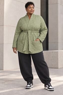 Nike Yoga Therma-FIT Luxe Jacquard jacket Top Reversible Oil Green 1XL NWT $140